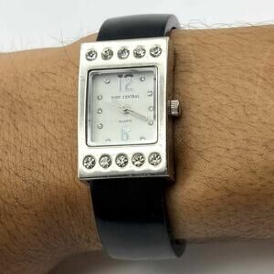 Silver & Black Body Central Watch